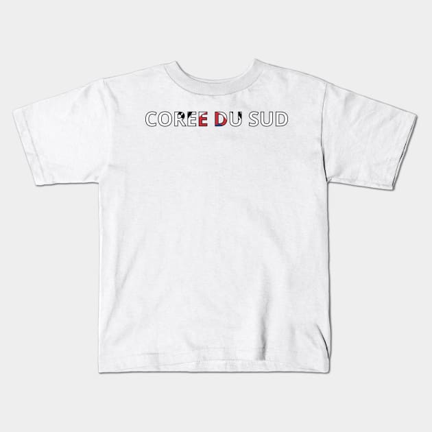 Drapeau Corée du Sud Kids T-Shirt by Pixelforma